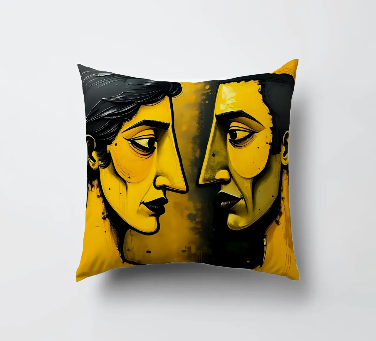Ritratto_Stil_E_6 cuscino da schwarz-gelb by LK
