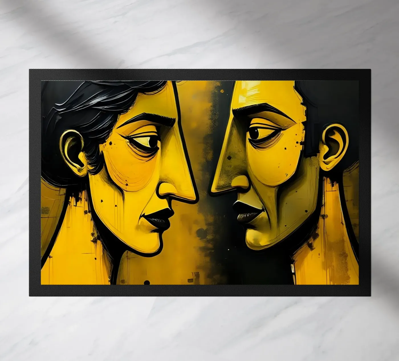 Portrait_Stil_E_6 doormat by schwarz-gelb by LK