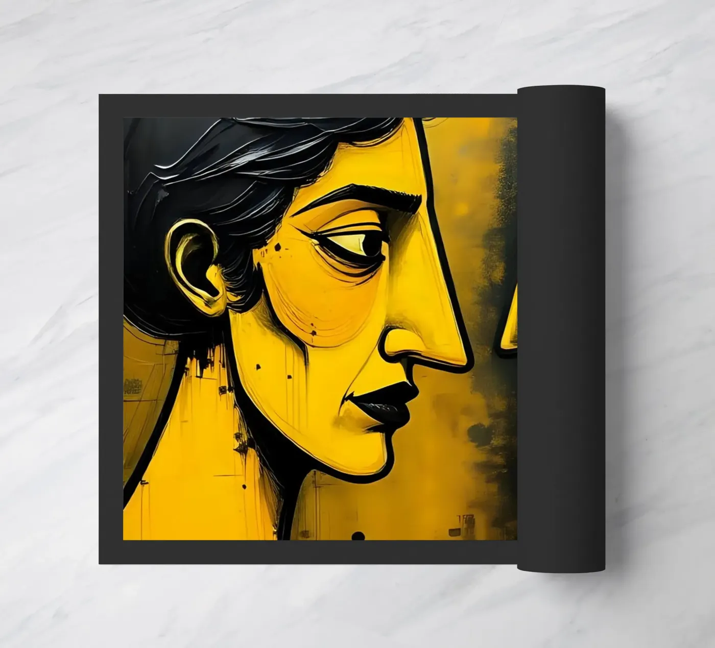 Portrait_Stil_E_6 doormat by schwarz-gelb by LK