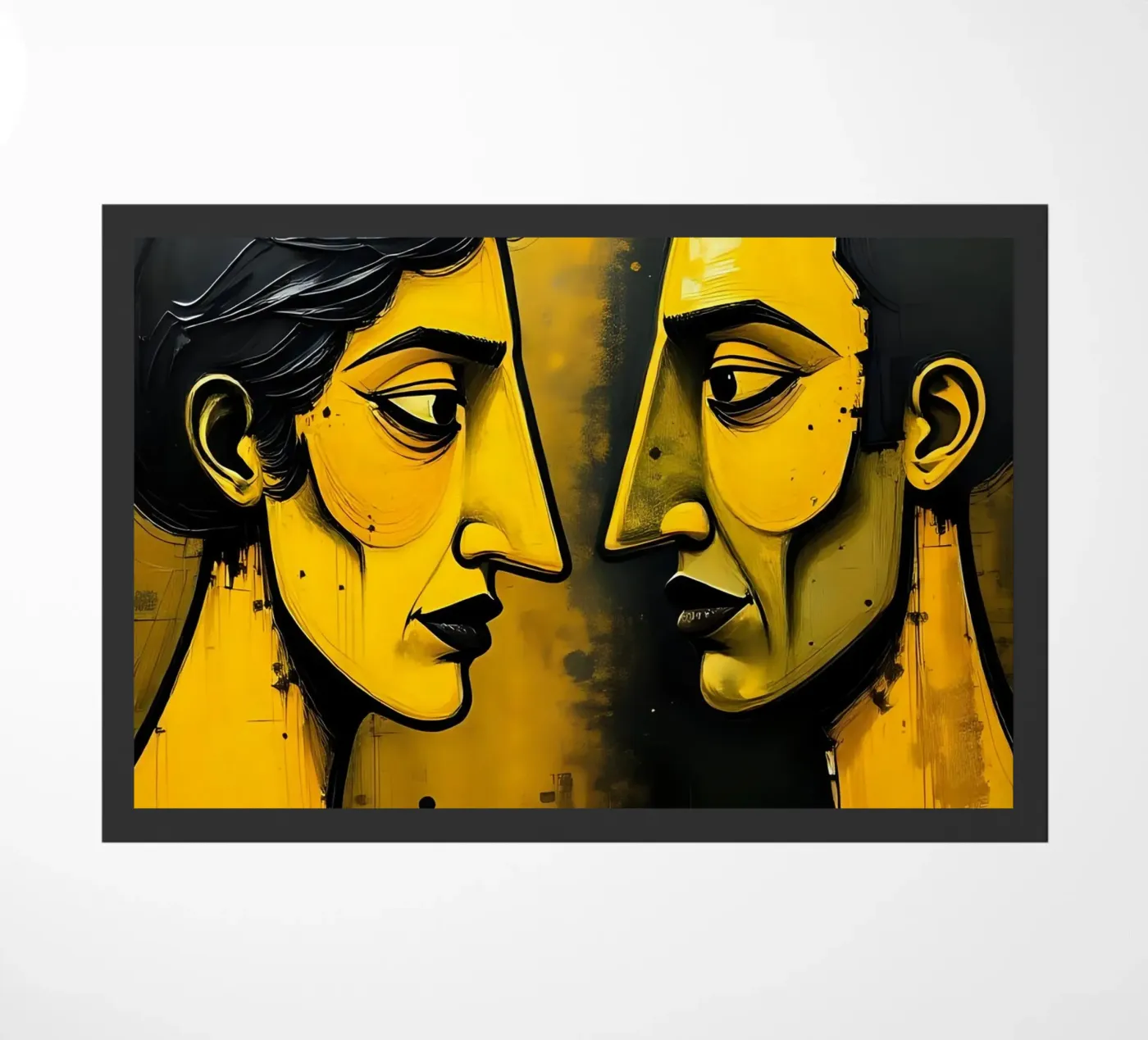 Portrait_Stil_E_6 doormat by schwarz-gelb by LK