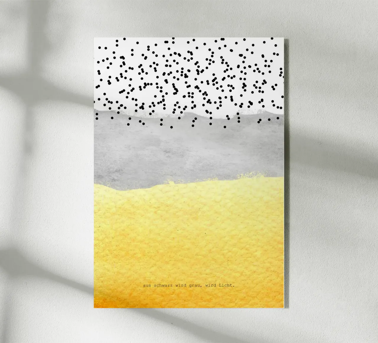 Aus Schwarz wird Grau wird Licht acrylic glass by maramirage