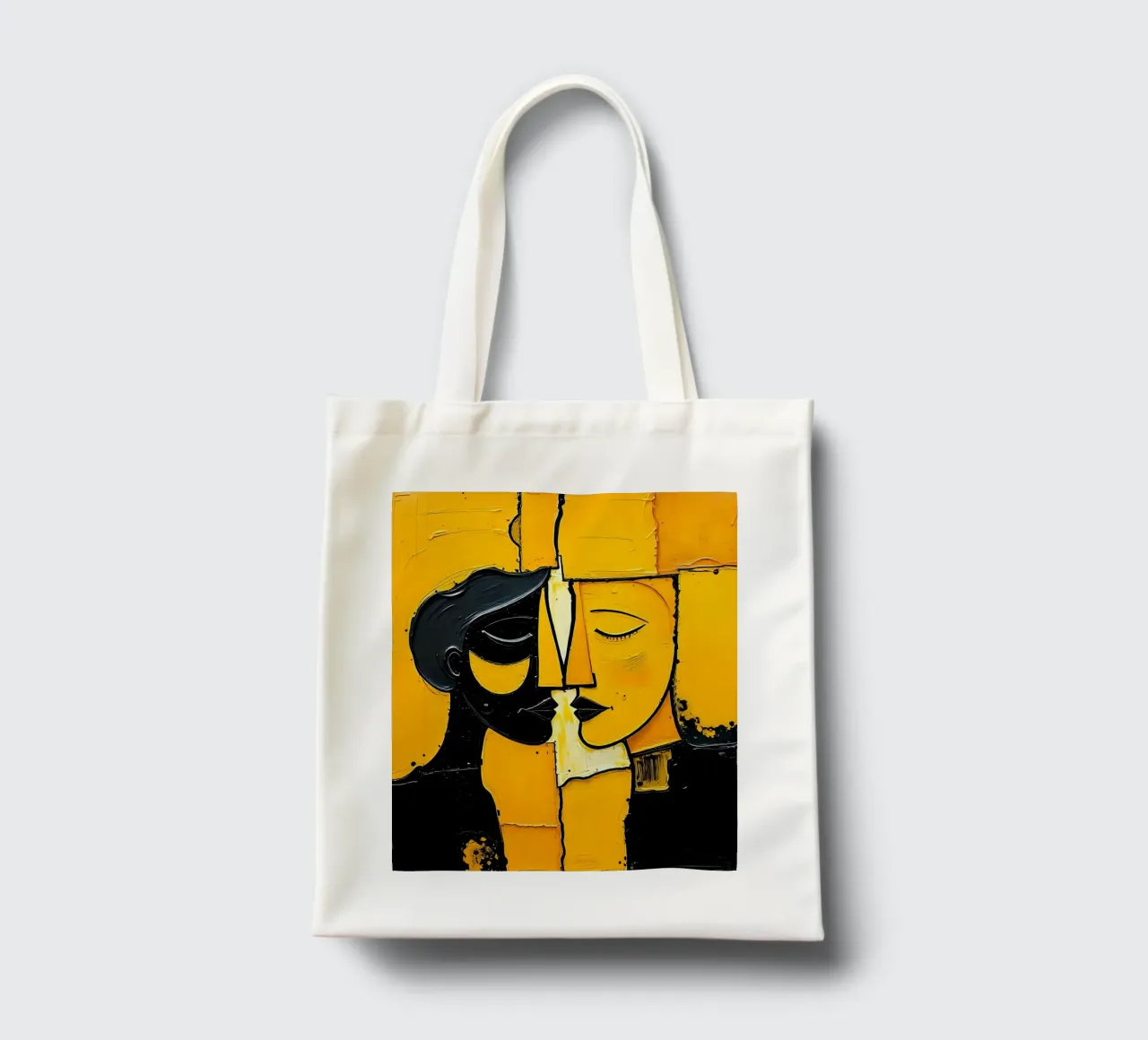 Ritratto_Stil_E_7 borsa in juta da schwarz-gelb by LK
