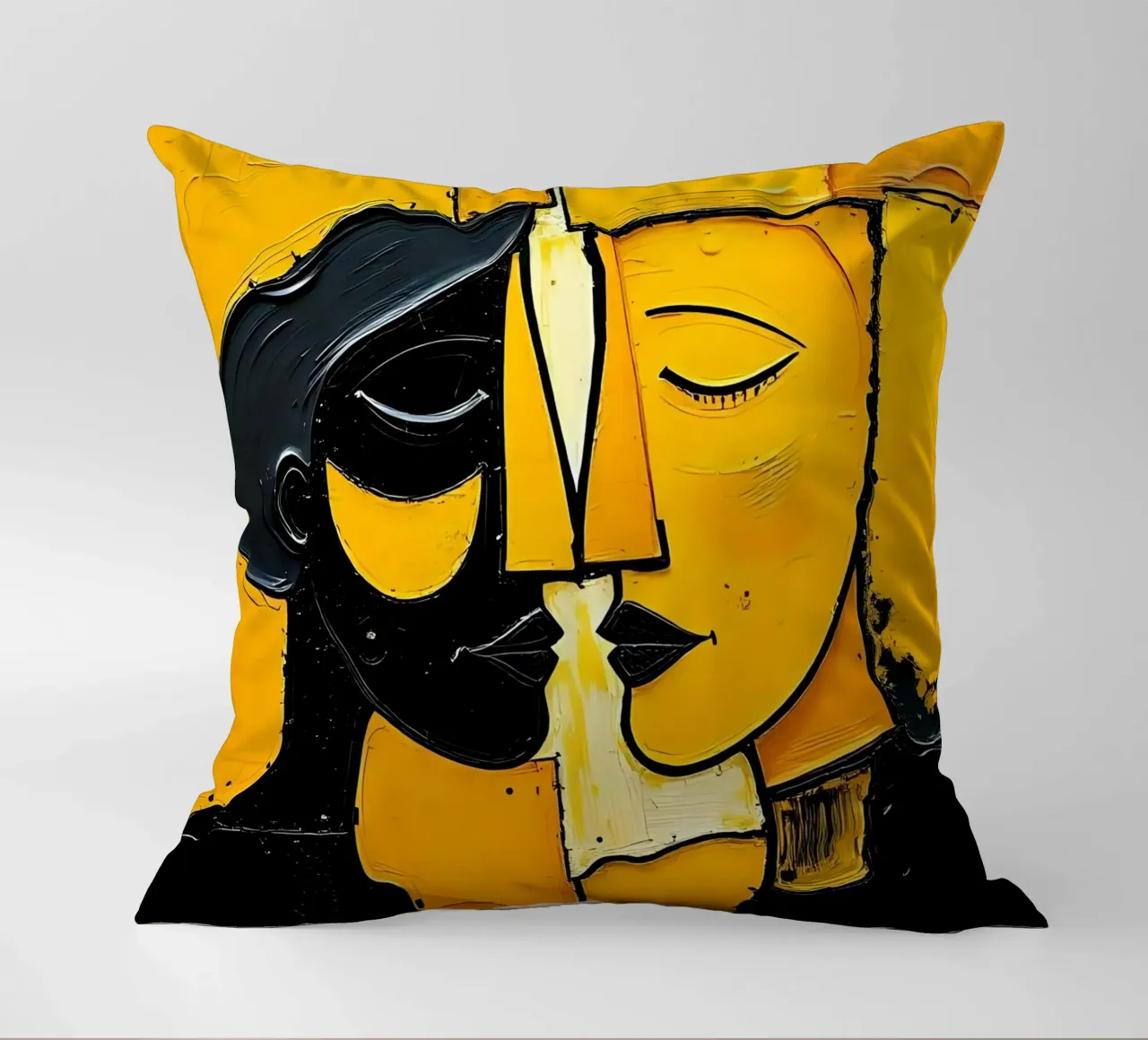 Ritratto_Stil_E_7 cuscino da schwarz-gelb by LK