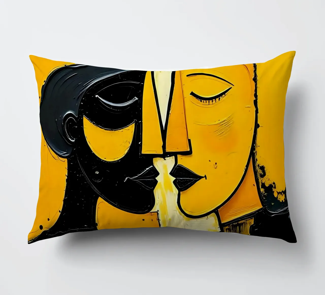 Ritratto_Stil_E_7 cuscino da schwarz-gelb by LK