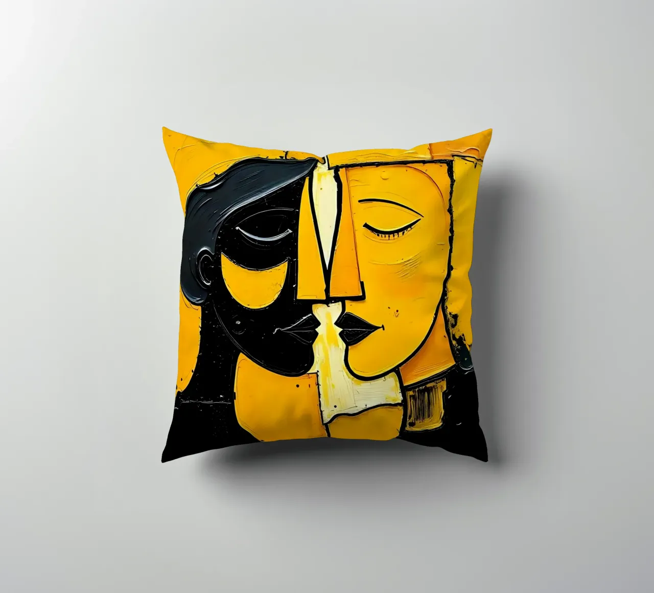 Ritratto_Stil_E_7 cuscino da schwarz-gelb by LK