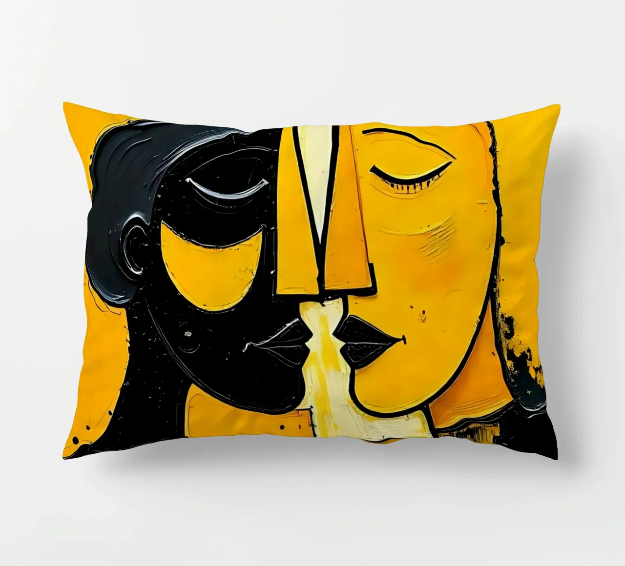 Ritratto_Stil_E_7 cuscino da schwarz-gelb by LK