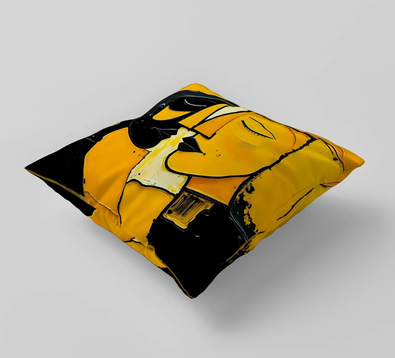 Ritratto_Stil_E_7 cuscino da schwarz-gelb by LK