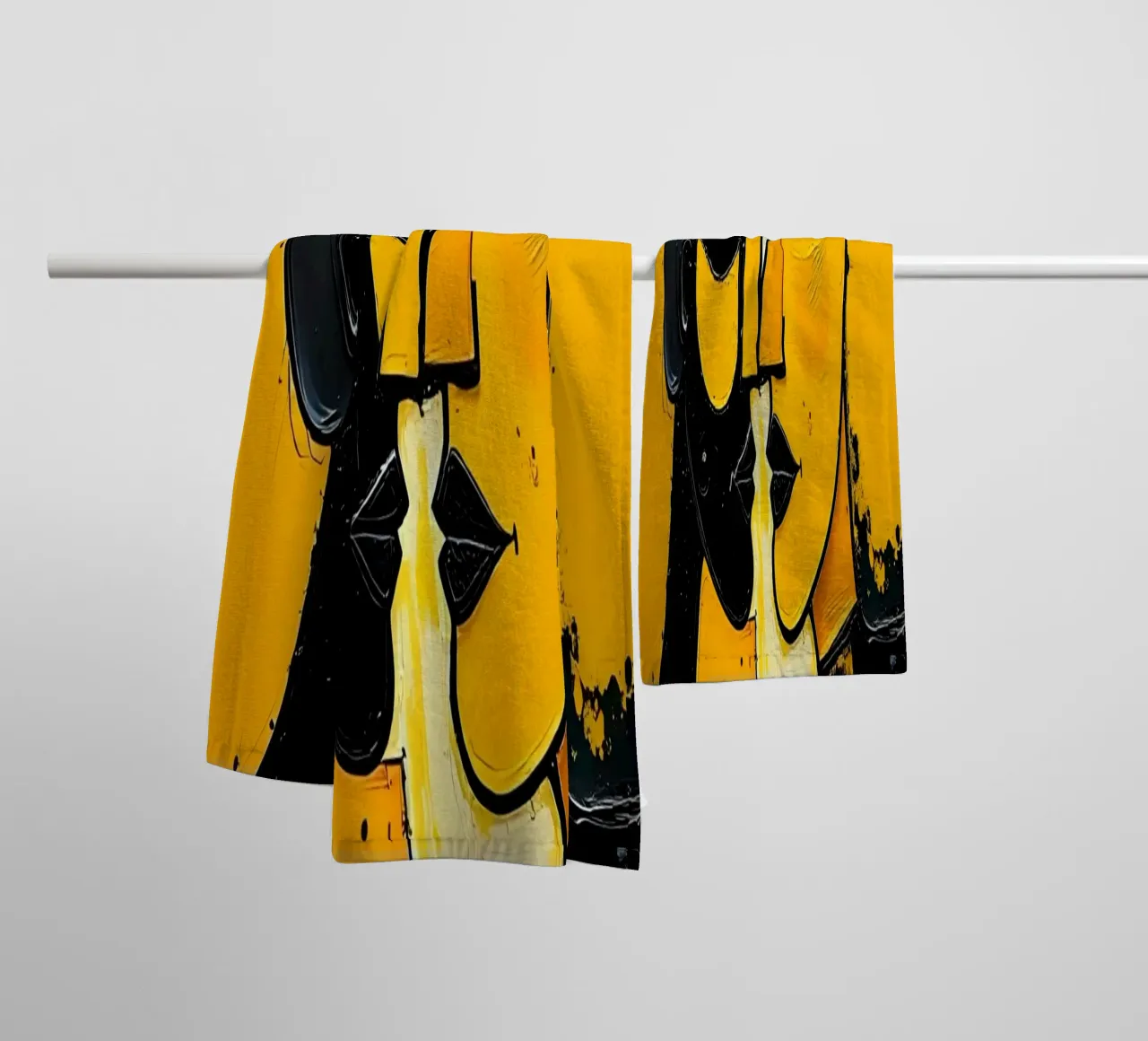 Ritratto_Stil_E_7 asciugamano da bagno da schwarz-gelb by LK