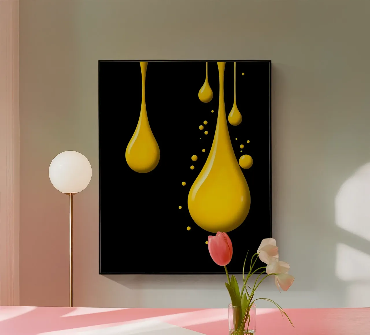 Gocce_1 plexiglass da schwarz-gelb by LK