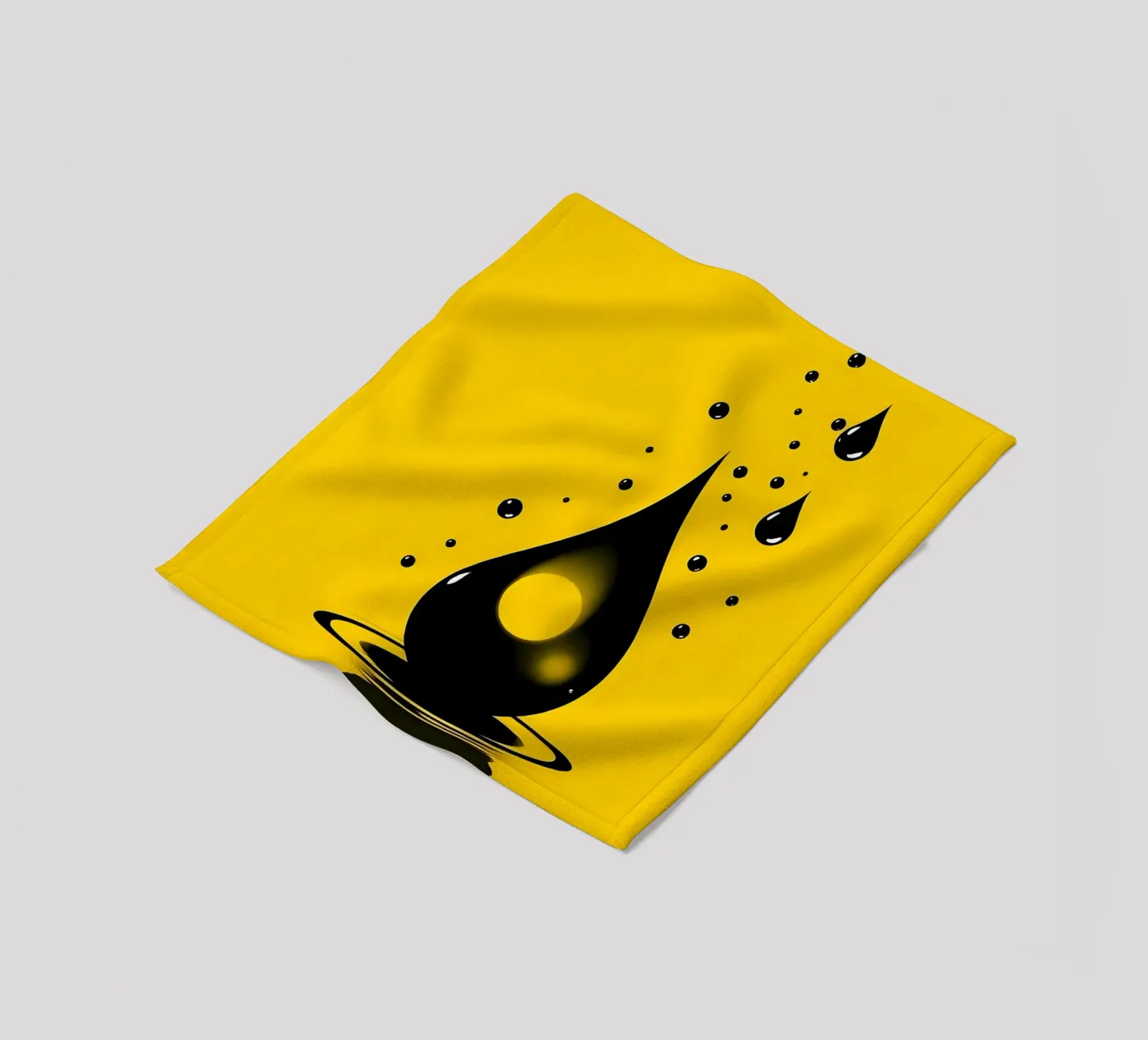 Tropfen_2 Fleecedecke von schwarz-gelb by LK