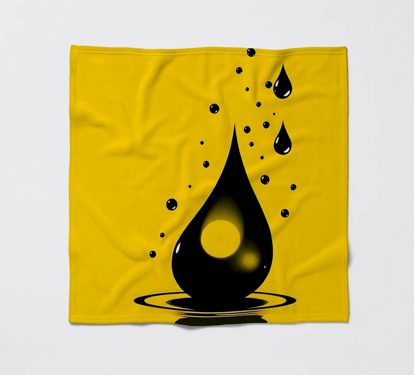 Drops_2 Fleecedecke von schwarz-gelb by LK