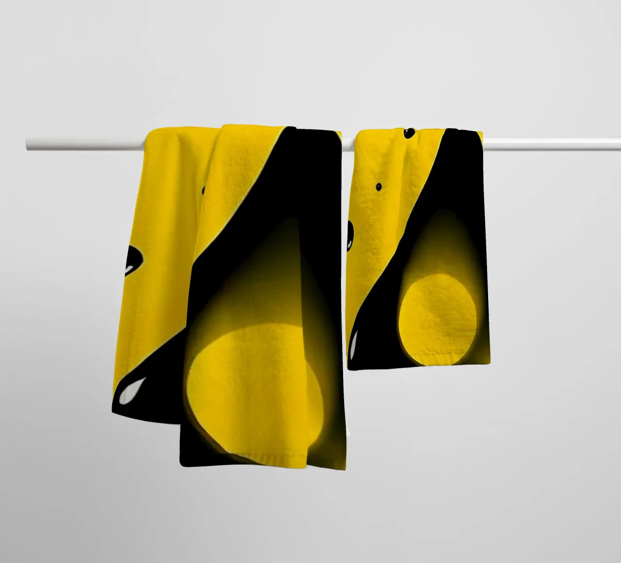 Gocce_2 asciugamano da bagno da schwarz-gelb by LK