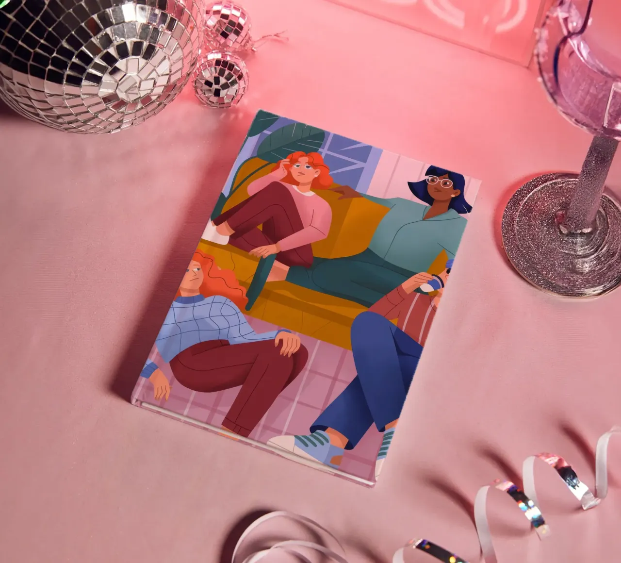 Relaxed Friendship Vibes notebook by Lumina Vision