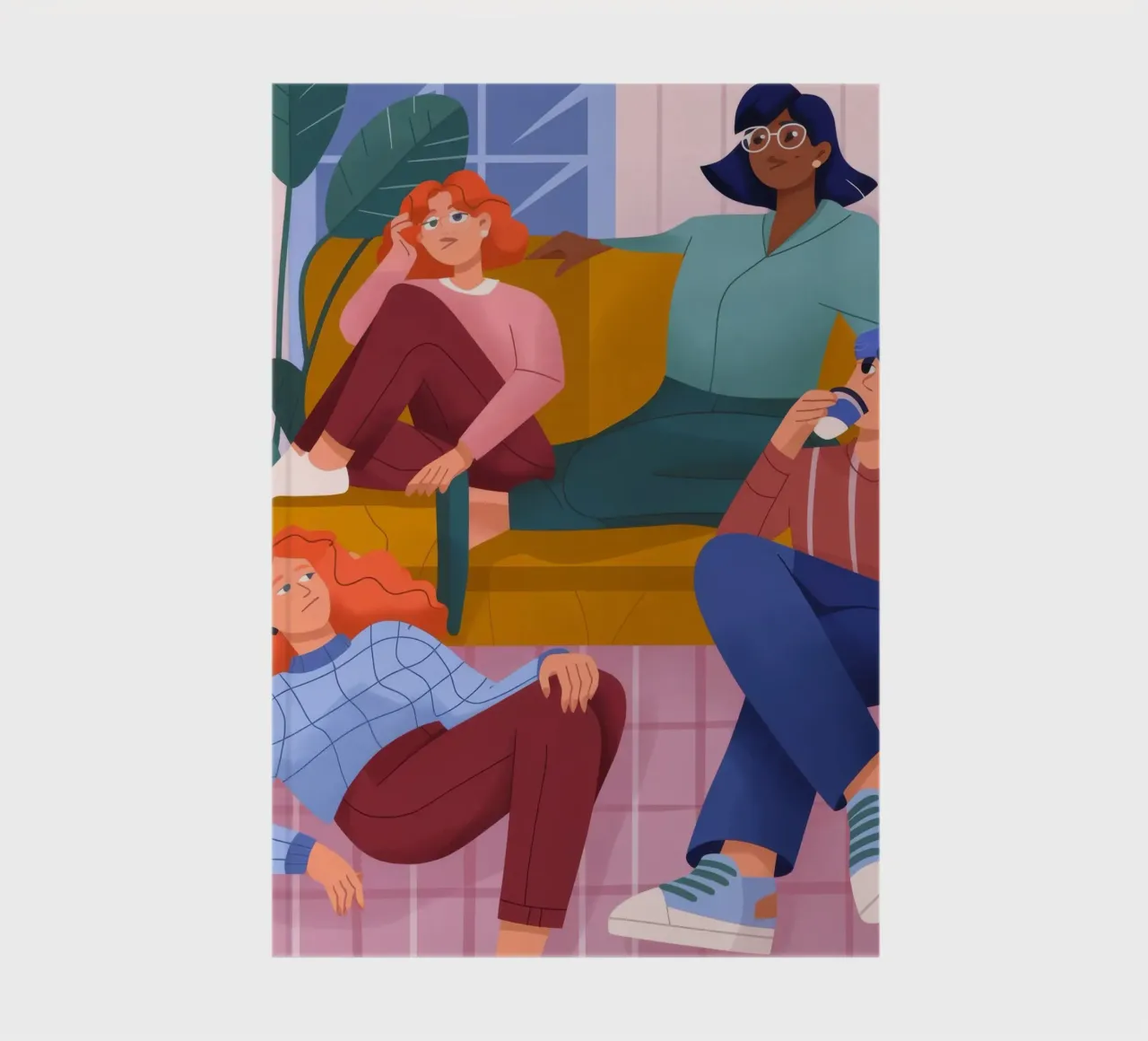 Relaxed Friendship Vibes notebook by Lumina Vision