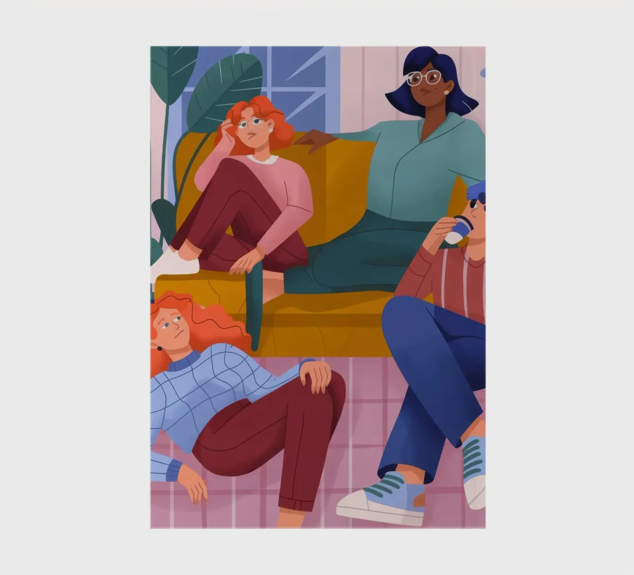 Relaxed Friendship Vibes notebook by Lumina Vision