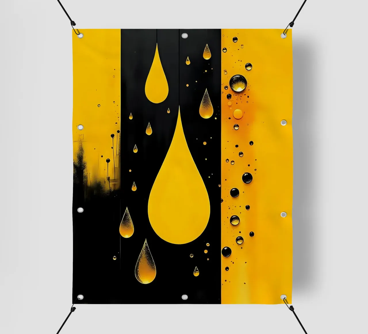 Goccia_3 telo in pvc da schwarz-gelb by LK