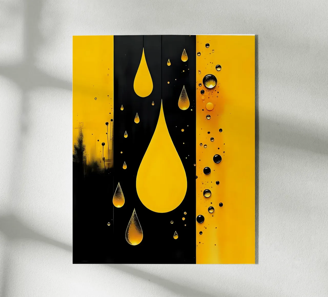 Laat vallen_3 acryl van schwarz-gelb by LK