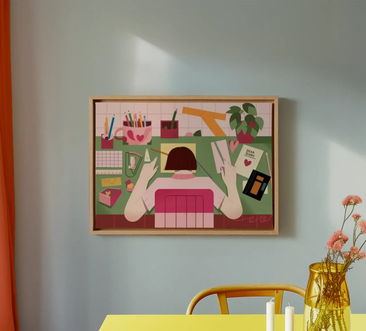 Artistic Chaos Reflection canvas with Floater frame by Lumina Vision