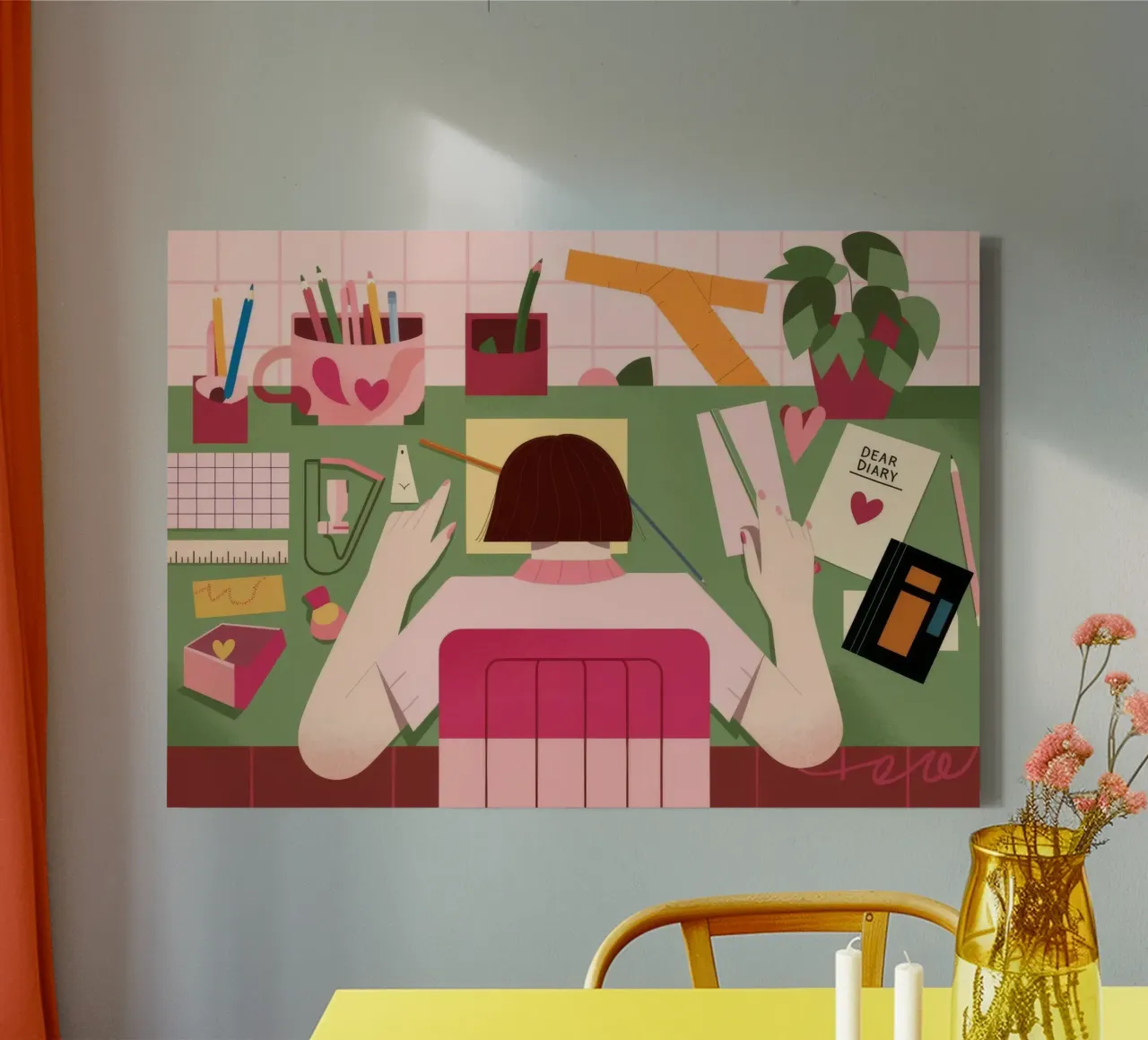 Artistic Chaos Reflection canvas with Floater frame by Lumina Vision