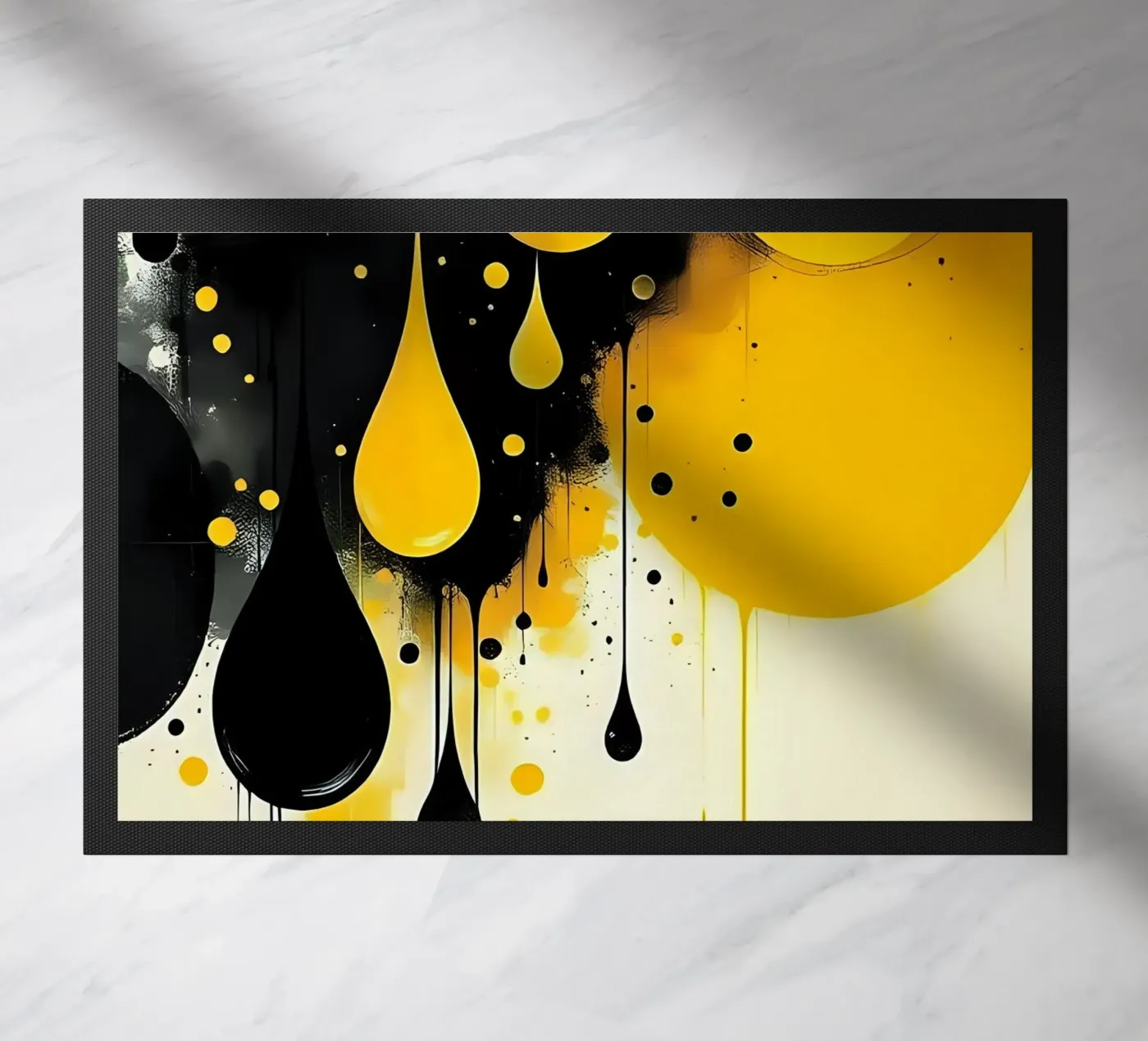 Goutte_4 paillasson de schwarz-gelb by LK