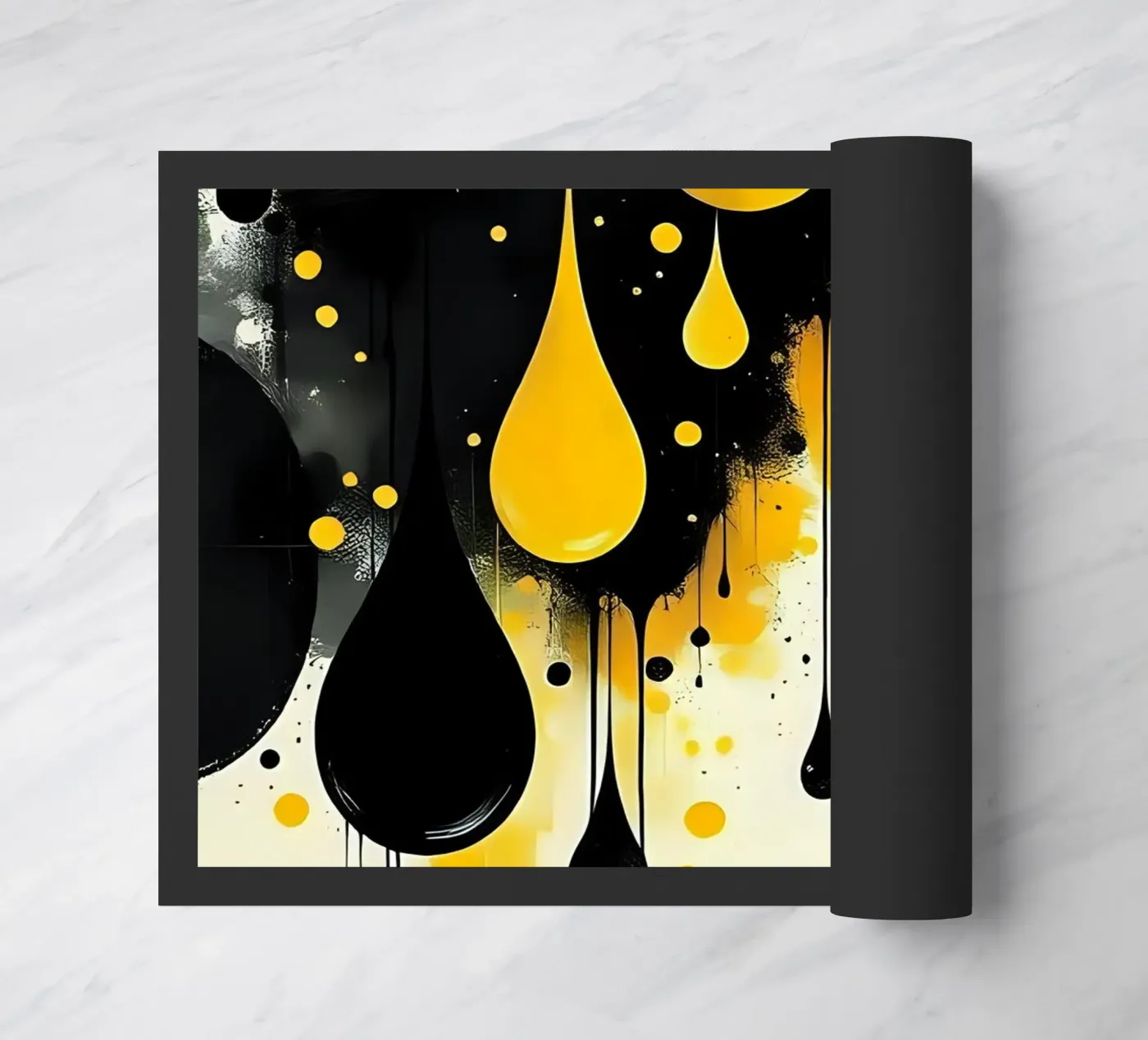 Goutte_4 paillasson de schwarz-gelb by LK