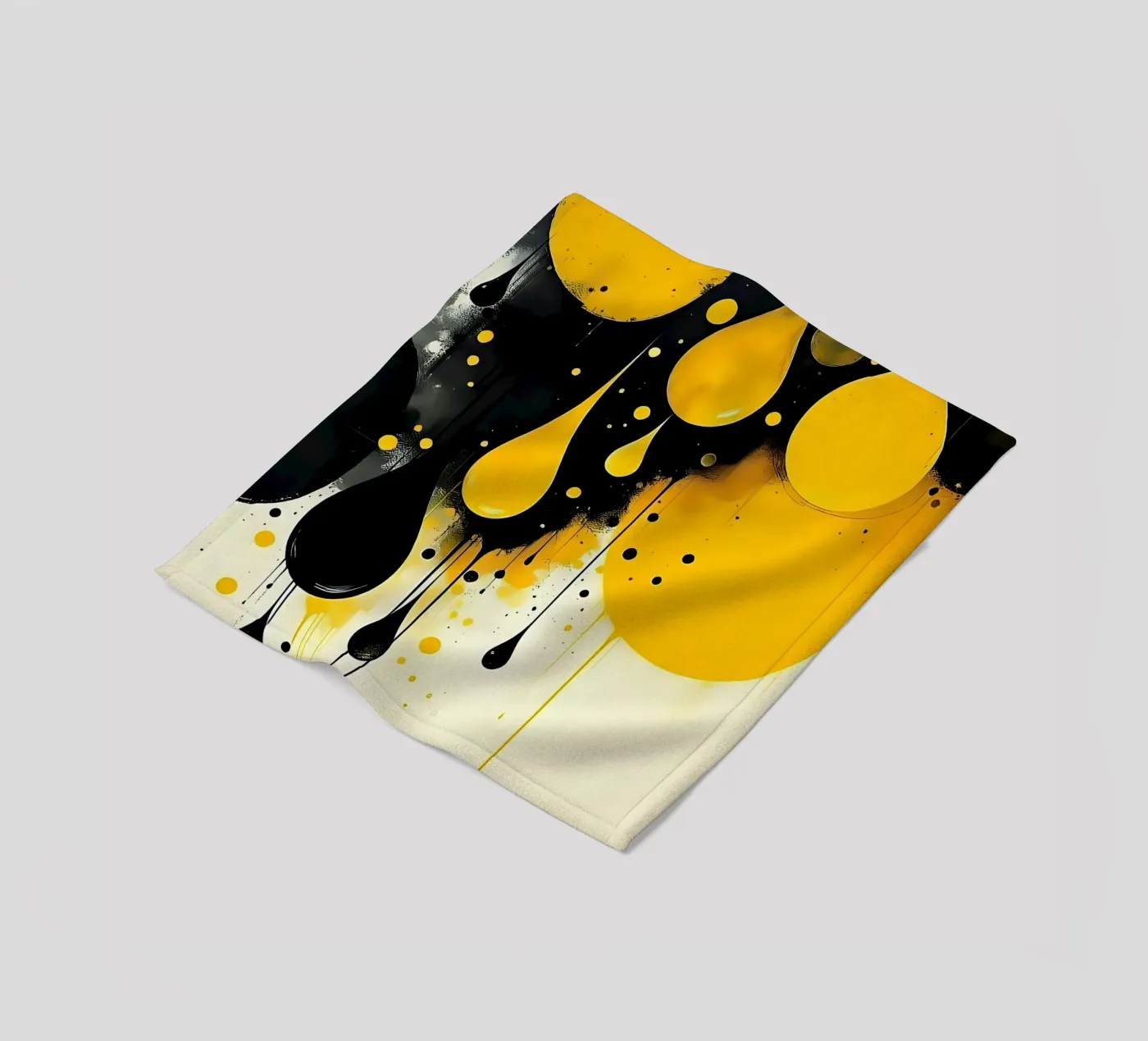 Drop_4 fleece blanket by schwarz-gelb by LK