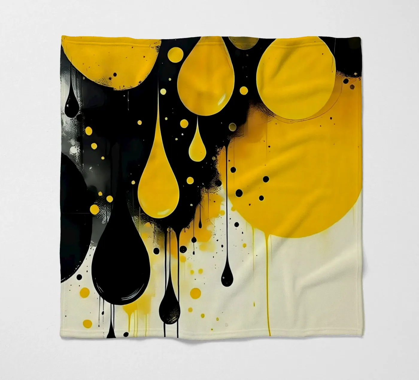 Drop_4 fleece blanket by schwarz-gelb by LK