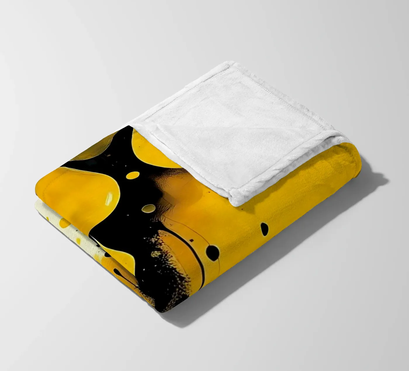 Drop_4 fleece blanket by schwarz-gelb by LK