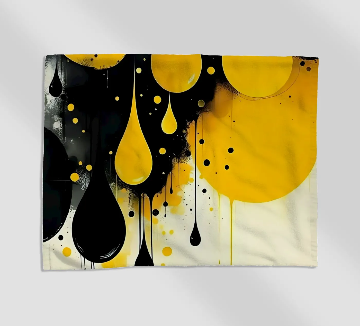 Drop_4 Strandtuch von schwarz-gelb by LK