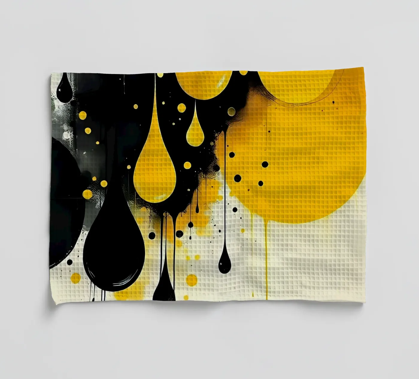 Drop_4 Geschirrtuch von schwarz-gelb by LK