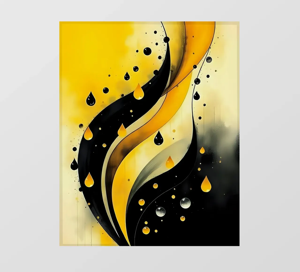 Gocce_5 telo in pvc da schwarz-gelb by LK