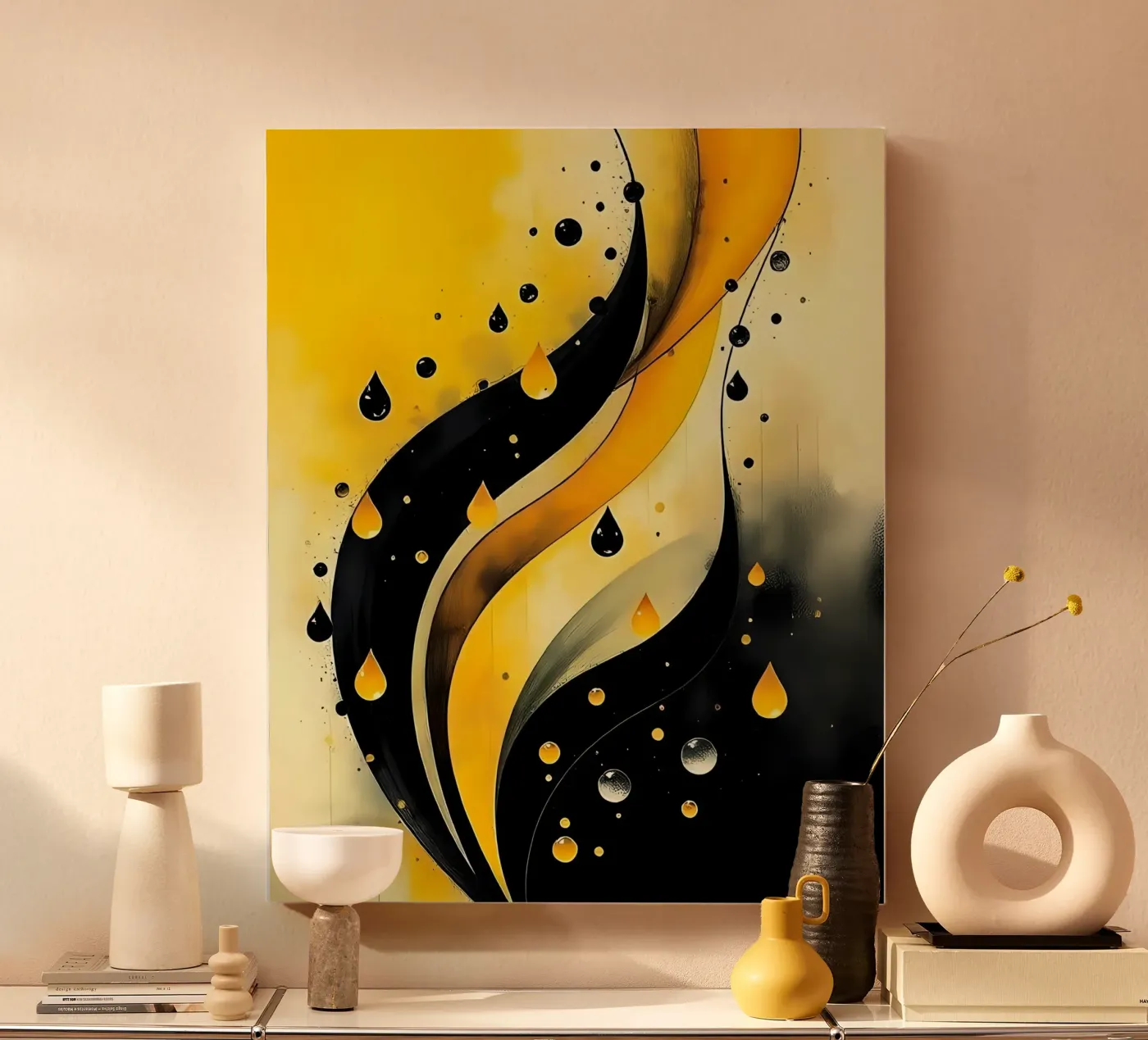 Drops_5 canvas by schwarz-gelb by LK