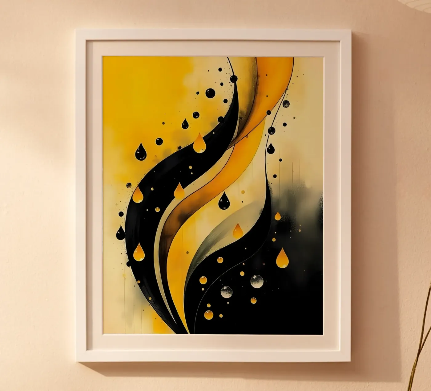 Drops_5 poster da schwarz-gelb by LK