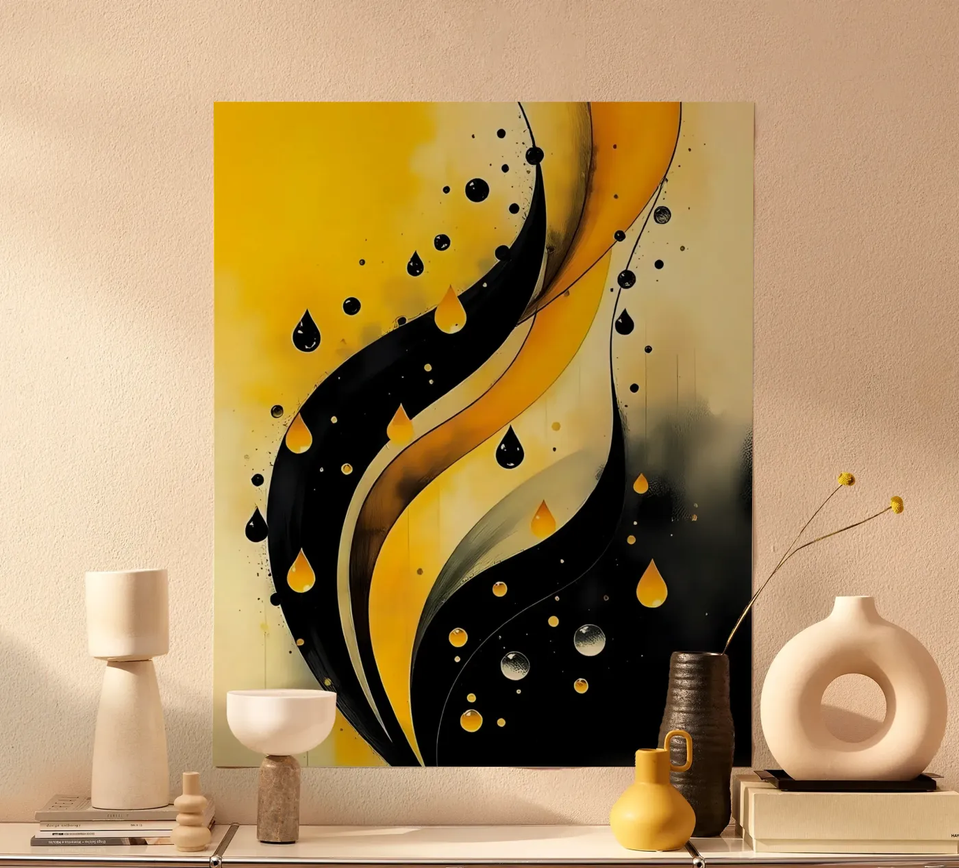 Druppels_5 poster van schwarz-gelb by LK