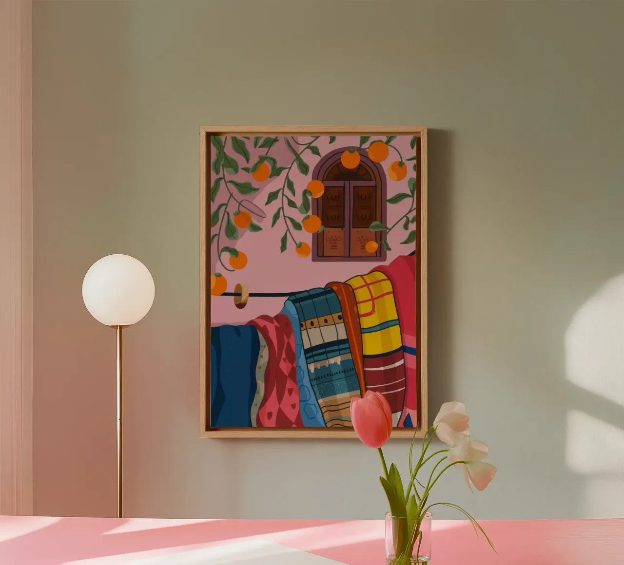 Gezellige hoekwarmte canvas met Baklijst van Lumina Vision