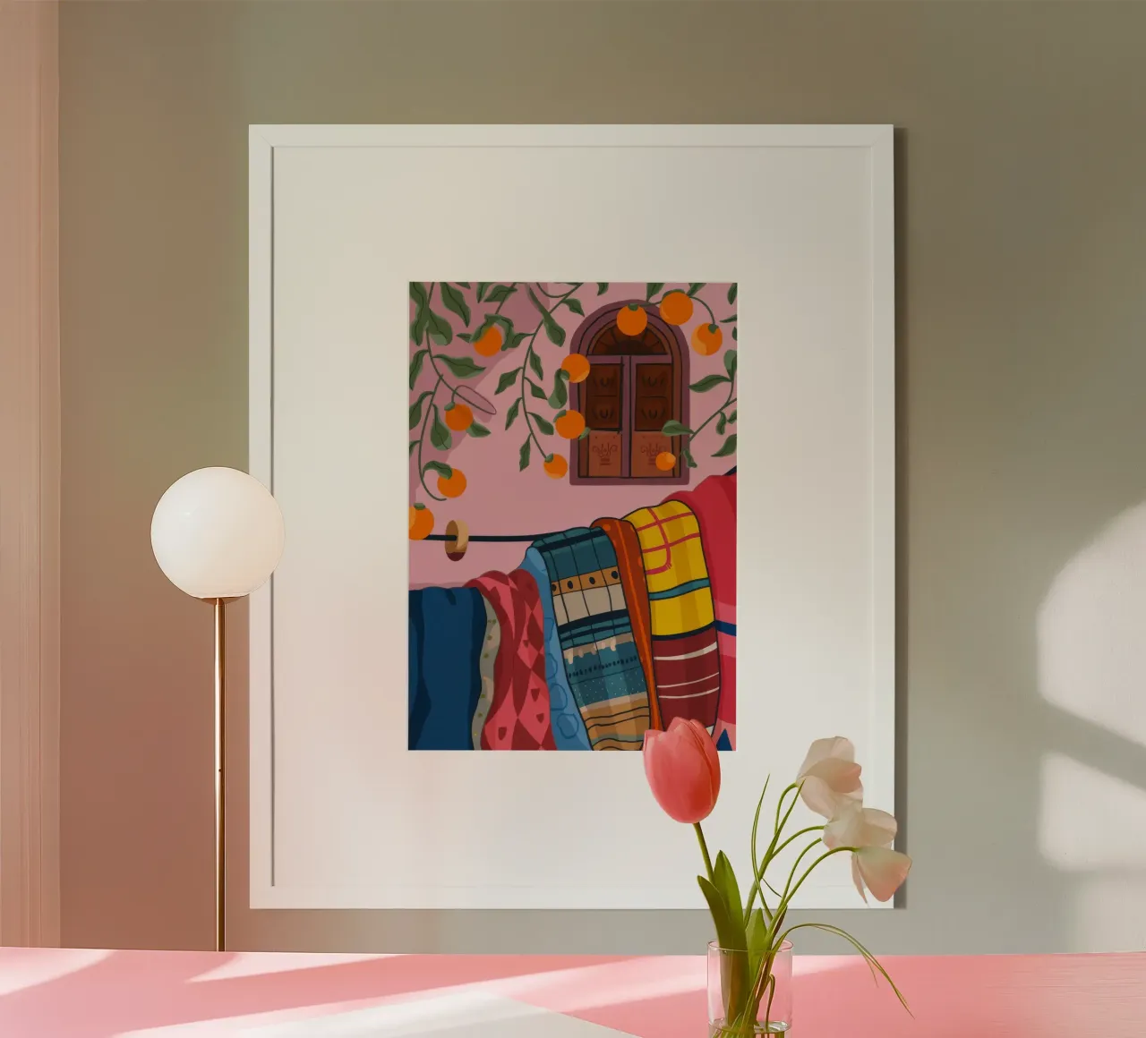 Calore dell'angolo accogliente poster con telaio in plastica da Lumina Vision