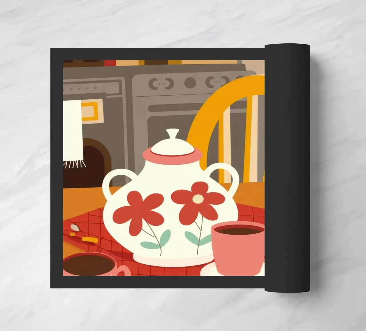 Tea Time Haven doormat by Lumina Vision