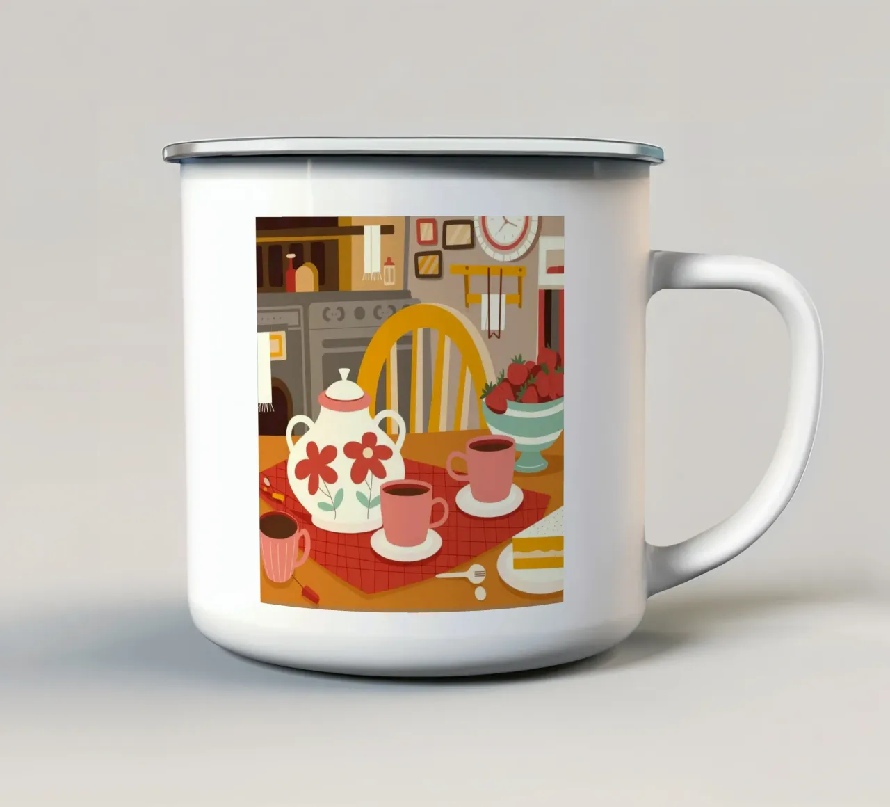 Tea Time Haven tazza in smalto da Lumina Vision