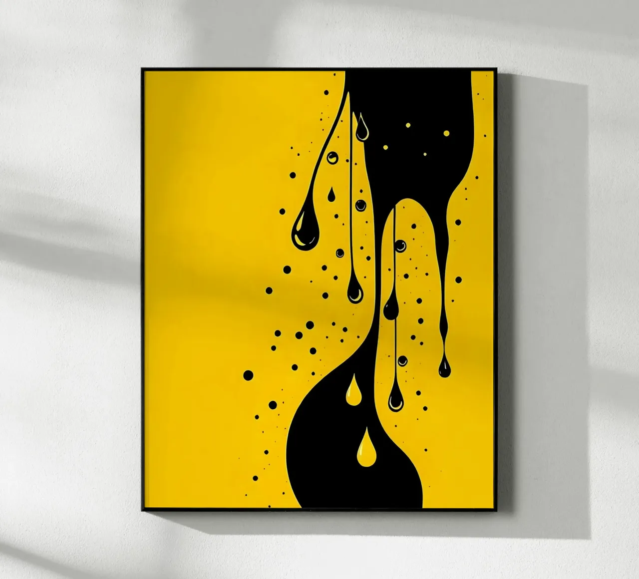 Drop_7 Acryl-Glas von schwarz-gelb by LK