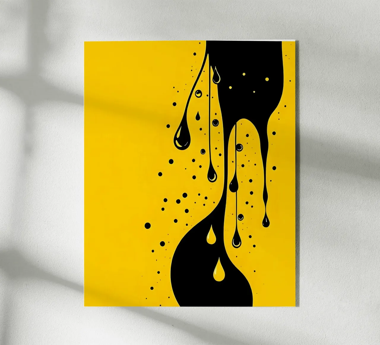 Drop_7 Acryl-Glas von schwarz-gelb by LK