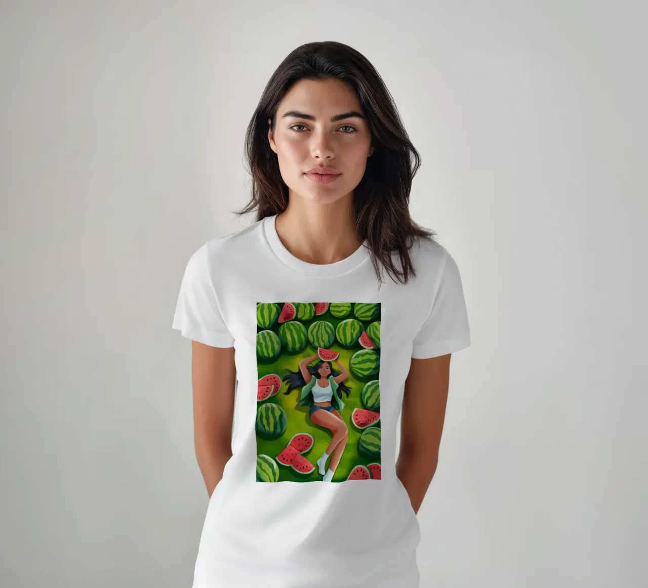 Fuga di beatitudine all'anguria t-shirt da Lumina Vision