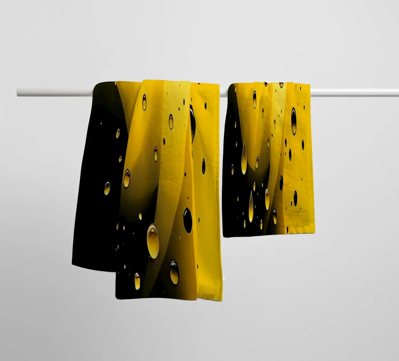 Gocce_8 asciugamano da bagno da schwarz-gelb by LK