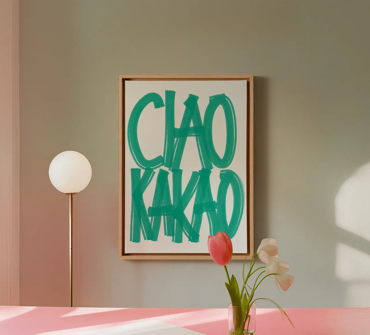 Ciao Kakao – Say It Bold tela con Cornice a cassetta da QuooodZ by MooodzArt
