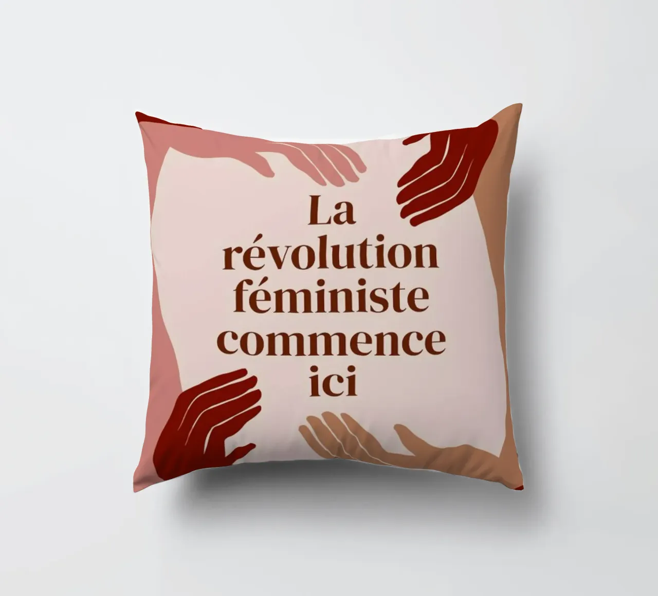 La Révolution Féministe Commence Ici I cuscino da Les Glorieuses x JUNIQE