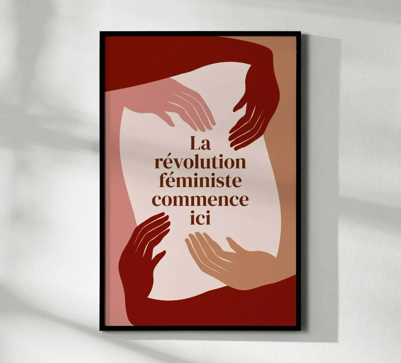 La Révolution Féministe Commence Ici I poster con telaio in alluminio da Les Glorieuses x JUNIQE
