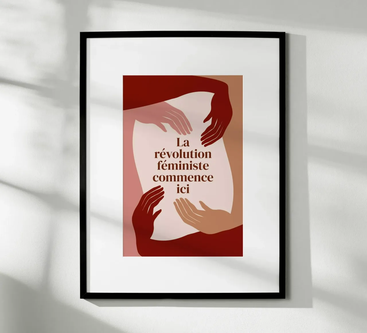 La Révolution Féministe Commence Ici I poster con telaio in alluminio da Les Glorieuses x JUNIQE