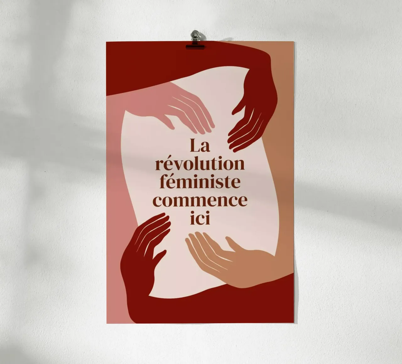 La Révolution Féministe Commence Ici I poster con telaio in alluminio da Les Glorieuses x JUNIQE