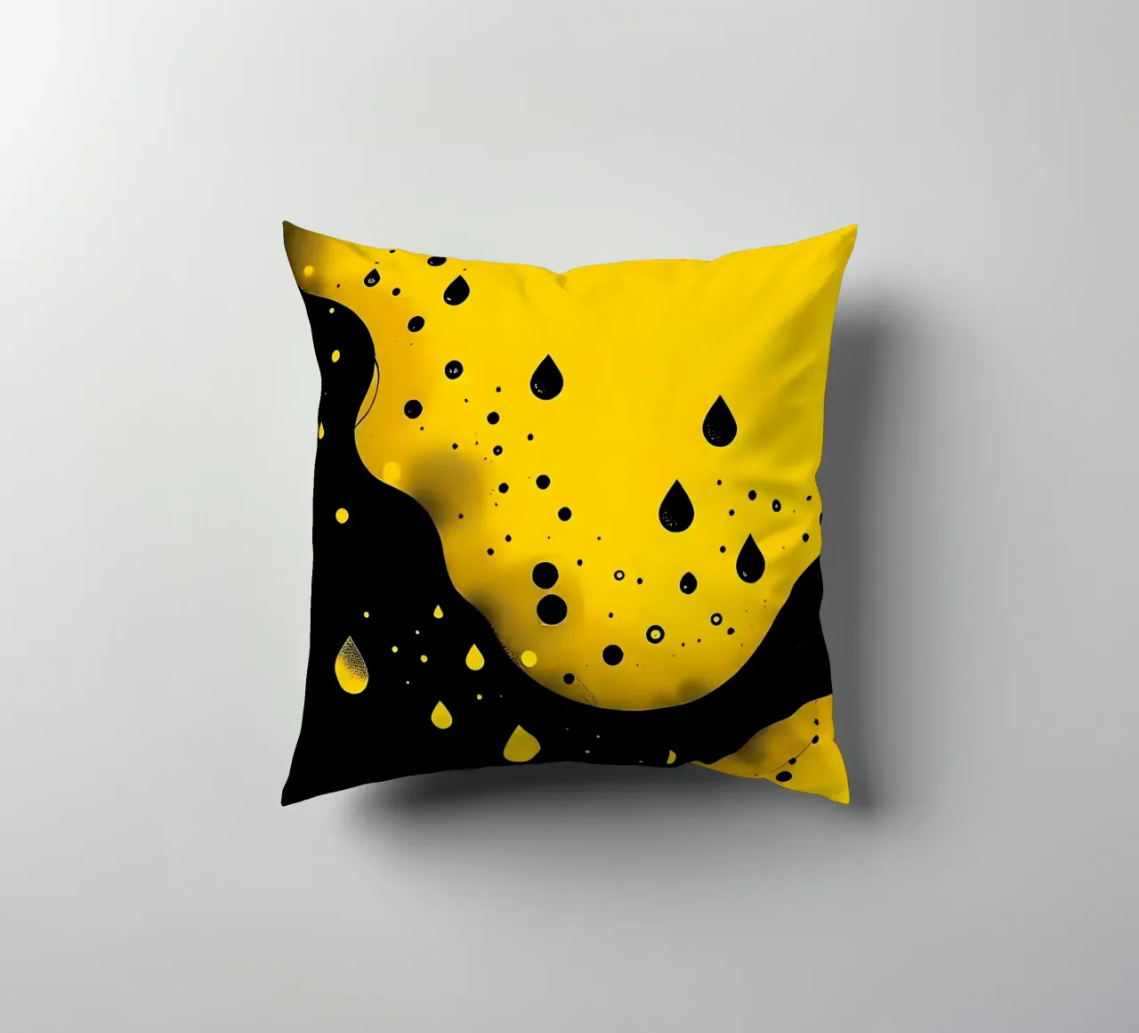 Gocce_9 cuscino da schwarz-gelb by LK