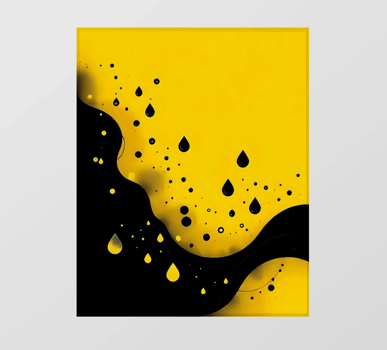 Gocce_9 telo in pvc da schwarz-gelb by LK