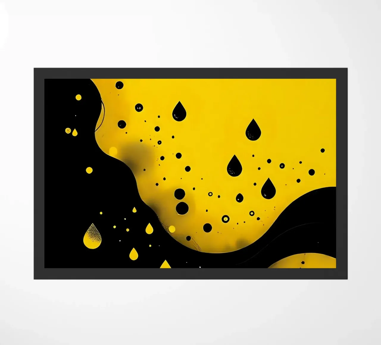 Druppels_9 deurmat van schwarz-gelb by LK